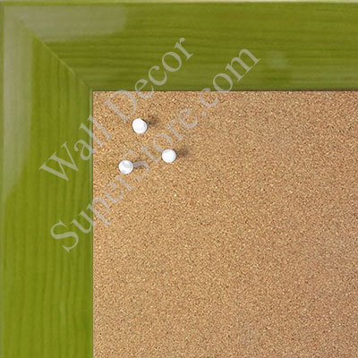 BB1563-3 Gloss Lacquer Light Green Wood Grain Large  Custom Cork Chalk or Dry Erase Board
