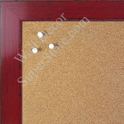 BB1566-2 Glossy Distressed Red - Medium Custom Cork Chalk or Dry Erase Board