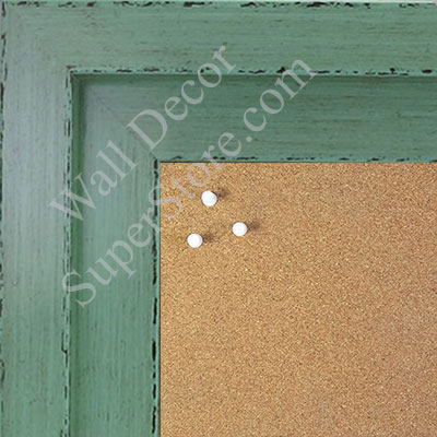 DISC BB1568-4 Glossy Distressed Green - Extra Large Custom Cork Chalk or Dry Erase Board