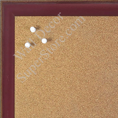 BB1569-1 Small Red With Top Outside Distressed Accent Custom Cork Chalk or Dry Erase Board