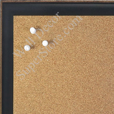 BB1569-12 Small Black With Top Outside Distressed Accent Custom Cork Chalk or Dry Erase Board