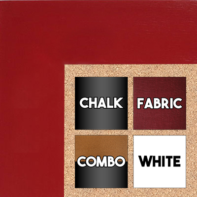 BB1586-2 Red - Extra Large Custom Cork Chalk or Dry Erase Board