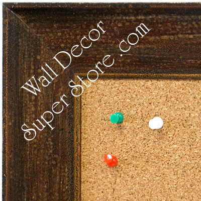 BB1615-4  Distressed Walnut Custom Wallboard Corkboard Whiteboard Chalkboard