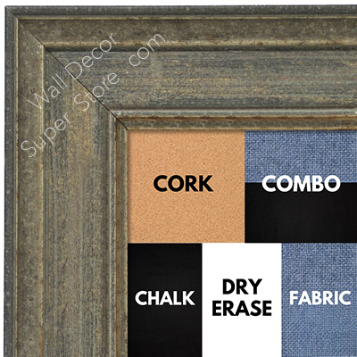 BB1669-1 | Distressed Gray | Custom Cork Bulletin Board | Custom White Dry Erase Board | Custom Chalk Board