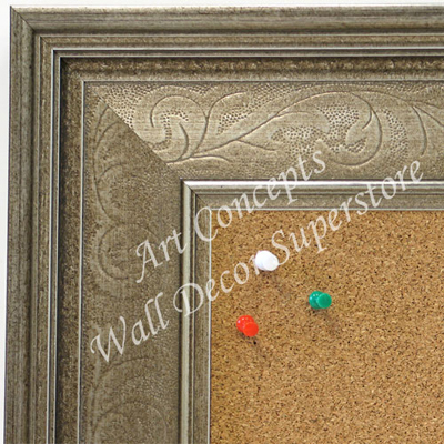 BB1678-2 | Silver / Design | Custom Cork Bulletin Board | Custom White Dry Erase Board | Custom Chalk Board