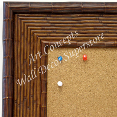 BB1709-1 | Pecan Rattan | Custom Cork Bulletin Board | Custom White Dry Erase Board | Custom Chalk Board