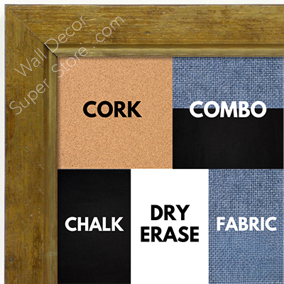 BB1720-4 | Distressed Gold | Custom Cork Bulletin Board | Custom White Dry Erase Board | Custom Chalk Board