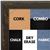 BB1735-7 | Distressed Saddle Brown | Custom Cork Bulletin Board | Custom White Dry Erase Board | Custom Chalk Board