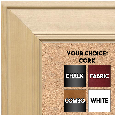 BB1751-1 | Unfinished Wood Frame | Unfinished Natural Wood Moulding - Paint or Stain | Custom Cork Board | Custom Chalk Board | Custom White Dry Erase Board
