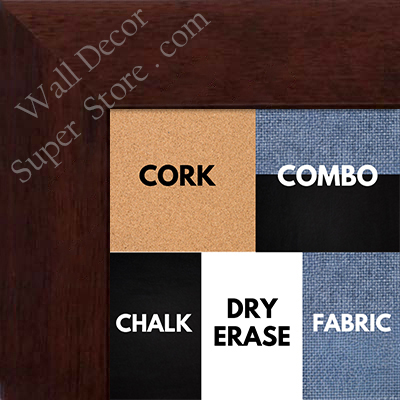 BB1845-5 Rich Walnut 1 3/4" Wide Value Price Medium To Extra Large Custom Cork Chalk Or Dry Erase Board