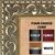 BB1862-3 Ornate Satin Nickel With Gold Gold 2 3/4" Value Price Medium To Extra Large Custom Cork Chalk Or Dry Erase Board  