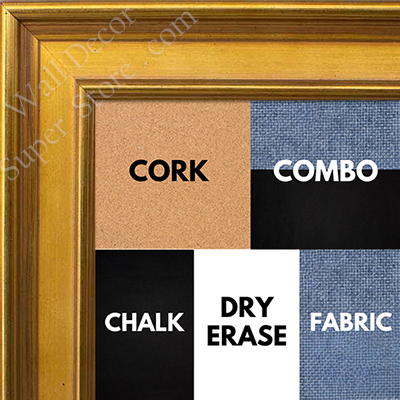 BB1965-4 Distressed Gold 1 9/16" Wide Custom Wall Board-Cork, Chalk, Dry Erase