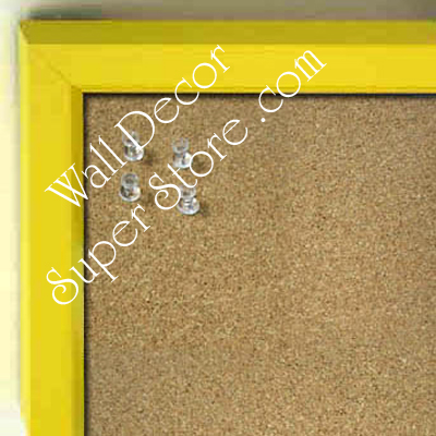 disc BB234-6 Yellow With Bevel Small Custom Cork Chalk or Dry Erase Board