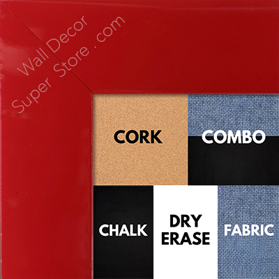 BB321-3 High Gloss Red Lacquer Medium To Extra Large Custom Cork Chalk Or Dry Erase Board