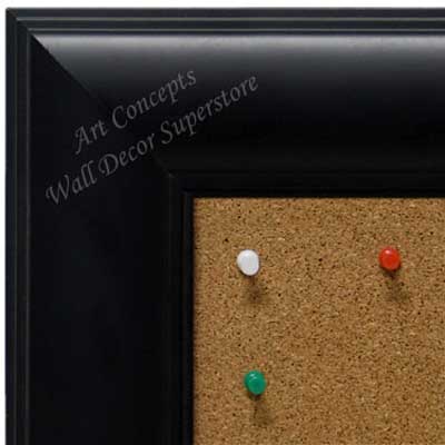 BB5231-3 Matte Black Custom Cork Chalk or Dry Erase Board Medium To Extra Large