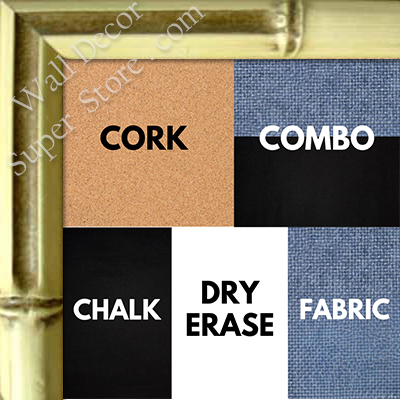 BB57-1 Cream Bamboo Small To Medium Custom Cork Chalk or Dry Erase Board