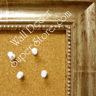 DISC BB79-1 Antique Silver Gold Custom Cork Chalk or Dry Erase Board Medium To Extra Large