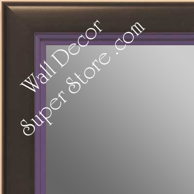 MR1401-6 Black With Purple Lip - Medium Custom Wall Mirror Custom Floor Mirror