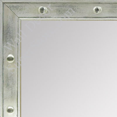 MR1502-1 Silver Rivets with Black Edge - Small Custom Wall Mirror