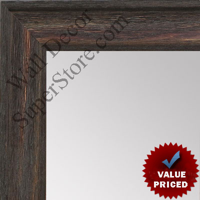 MR1512-3 Walnut Distressed Barnwood - Medium Custom Wall Mirror, Floor Mirror