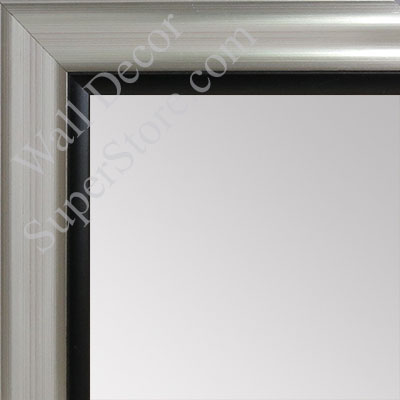 MR1520-1 Silver With Black Trim  - Medium Custom Wall Mirror Custom Floor Mirror