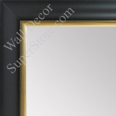 MR1520-4 Black With Gold Trim- Medium Custom Wall Mirror Custom Floor Mirror