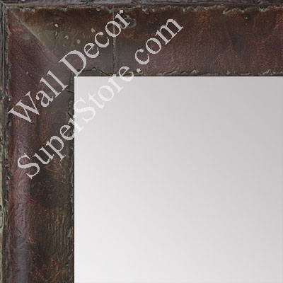 MR1530-2 Distressed Burlwood Walnut Coffee Brown Medium Custom Wall Mirror Custom Floor Mirror