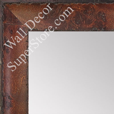 MR1530-4 Distressed Burlwood Cherry Medium Custom Wall Mirror Custom Floor Mirror
