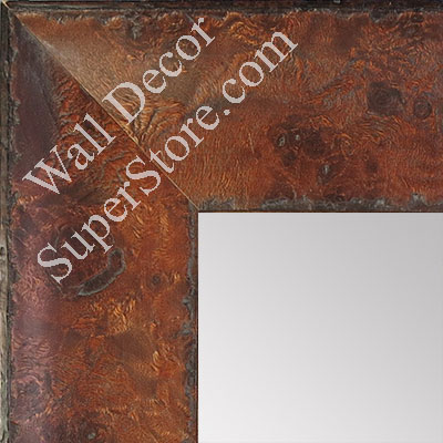 MR1531-4 Distressed Burlwood Cherry Large Custom Wall Mirror Custom Floor Mirror