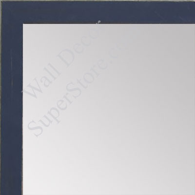 MR1532-5  Distressed Dark Blue - Very Small Custom Wall Mirror -  Custom Bathroom Mirror