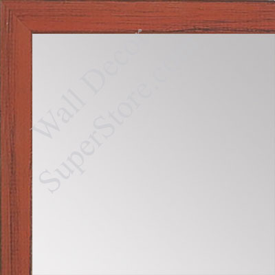 MR1532-8  Distressed Orange - Very Small Custom Wall Mirror -  Custom Bathroom Mirror
