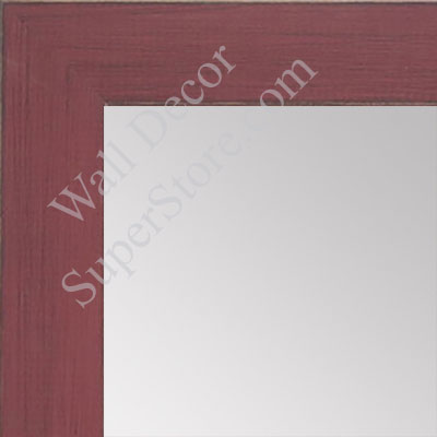 MR1533-4 Distressed Red - Medium  Custom Wall Mirror -  Custom Bathroom Mirror