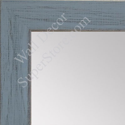 MR1533-6 Distressed Blue Gray - Medium  Custom Wall Mirror -  Custom Bathroom Mirror