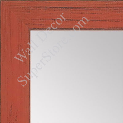 MR1533-8 Distressed Orange - Medium  Custom Wall Mirror -  Custom Bathroom Mirror