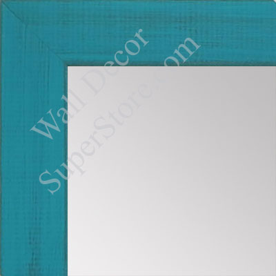 MR1533-9 Distressed Turquoise - Medium Custom Wall Mirror - Custom Bathroom Mirror