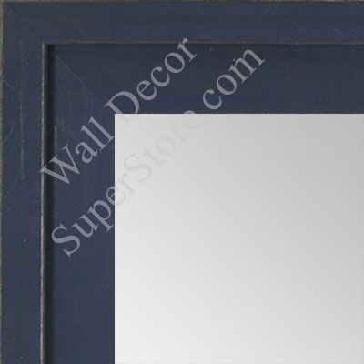 MR1534-5 Distressed Dark Blue - Large Custom Wall Mirror -  Custom Bathroom Mirror