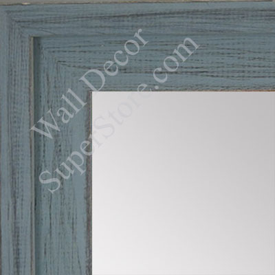 MR1534-6 Distressed Blue Gray - Large Custom Wall Mirror -  Custom Bathroom Mirror