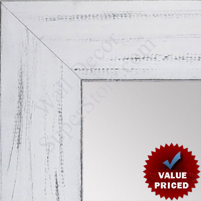 MR1535-2 Distressed White - Large Custom Wall Mirror Custom Floor Mirror