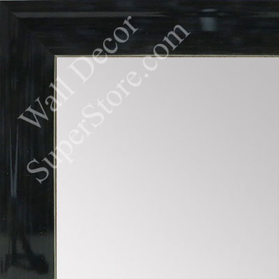 MR1536-6 Glossy Black - Small Custom Wall Mirror Custom Floor Mirror