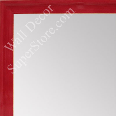 MR1537-1 Glossy Red - Very Small Custom Wall Mirror - Custom Bathroom Mirror