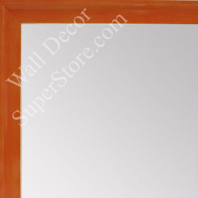 MR1537-2 Glossy Orange  - Very Small Custom Wall Mirror -  Custom Bathroom Mirror