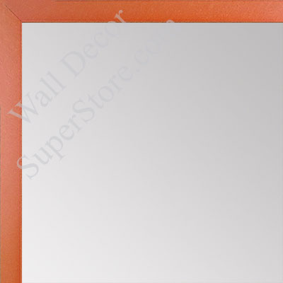 MR1540-12 Thin Metal Deep Orange Medium Custom Wall Mirror Custom Floor Mirror