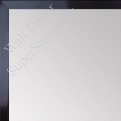 MR1540-16 Thin Metal Bright Black Medium Custom Wall Mirror Custom Floor Mirror