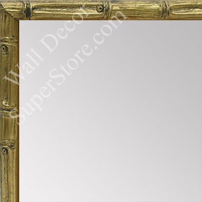 MR1550-2 Soft Gold - Tropical Bamboo - Very Small Custom Wall Mirror