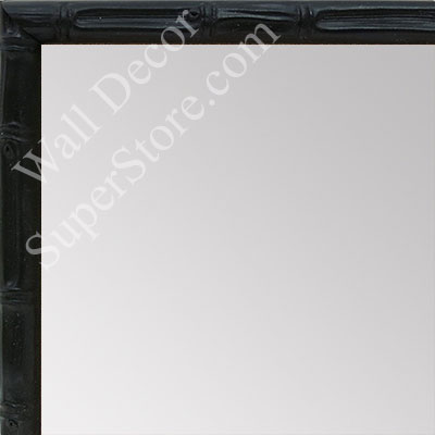 MR1550-4 Soft Black - Tropical Bamboo - Very Small Custom Wall Mirror