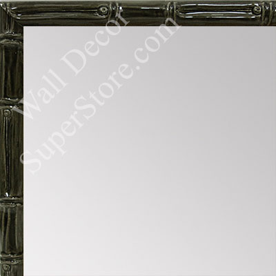MR1552-2 Glossy Grey Brown - Tropical Bamboo - Very Small Custom Wall Mirror