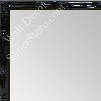 MR1552-3 Glossy Black - Tropical Bamboo - Very Small Custom Wall Mirror