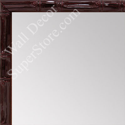 MR1552-4 Glossy Red - Tropical Bamboo - Very Small Custom Wall Mirror