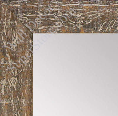 MR1555-5 Distressed Walnut - Medium  Custom Wall Mirror