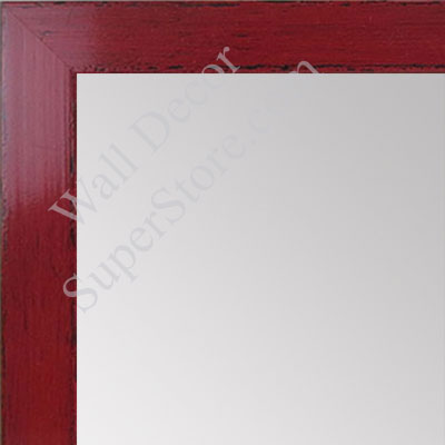 MR1566-2 Glossy Distressed Red - Small Custom Wall Mirror Custom Floor Mirror